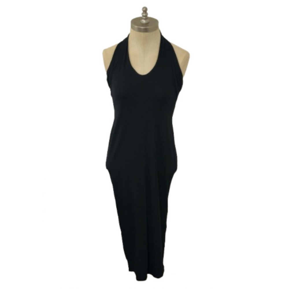 NWT ASOS Designs Black Midi Halter Dress 6